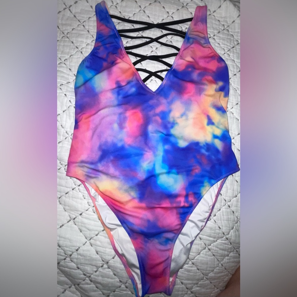 Pink ombré swimsuit medium